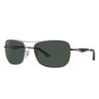 Ray-ban Gunmetal Sunglasses, Green Lenses - Rb3515