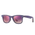 Ray-ban Original Wayfarer Denim Purple Sunglasses, Purple Sunglasses Lenses - Rb2140