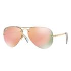 Ray-ban Gold Sunglasses, Pink Lenses - Rb3449