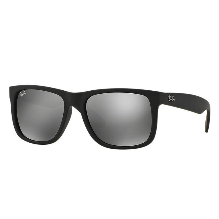 Ray-ban Men's Justin Color Mix Black Sunglasses, Gray Lenses - Rb4165
