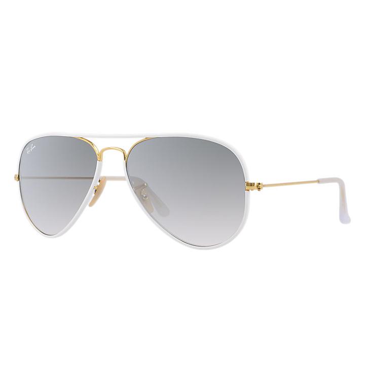 Ray-ban Aviator Full Color Gold Sunglasses, Gray Lenses - Rb3025jm
