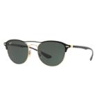 Ray-ban Black Sunglasses, Green Lenses - Rb3596