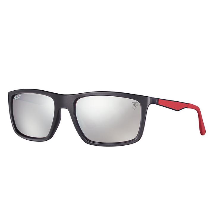 Ray-ban Scuderia Ferrari Collection Black Sunglasses, Polarized Gray Lenses - Rb4228m