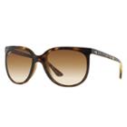 Ray-ban Cats 1000 Tortoise Sunglasses, Brown Lenses - Rb4126