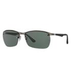 Ray-ban Men's Gunmetal Sunglasses, Green Lenses - Rb3550