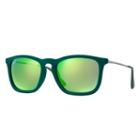 Ray-ban Chris Velvet Gunmetal Sunglasses, Green Lenses - Rb4187