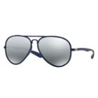 Ray-ban Aviator Liteforce Blue Sunglasses, Gray Lenses - Rb4180