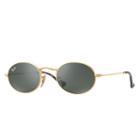 Ray-ban Oval Flat Gold Sunglasses, Green Lenses - Rb3547n
