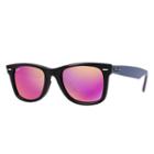 Ray-ban Original Wayfarer Bicolor Blue Sunglasses, Violet Lenses - Rb2140