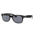 Ray-ban Men's New Wayfarer Black Sunglasses, Blue Lenses - Rb2132