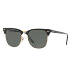 Ray-ban Clubmaster Classic Black Sunglasses, Green Lenses - Rb3016f