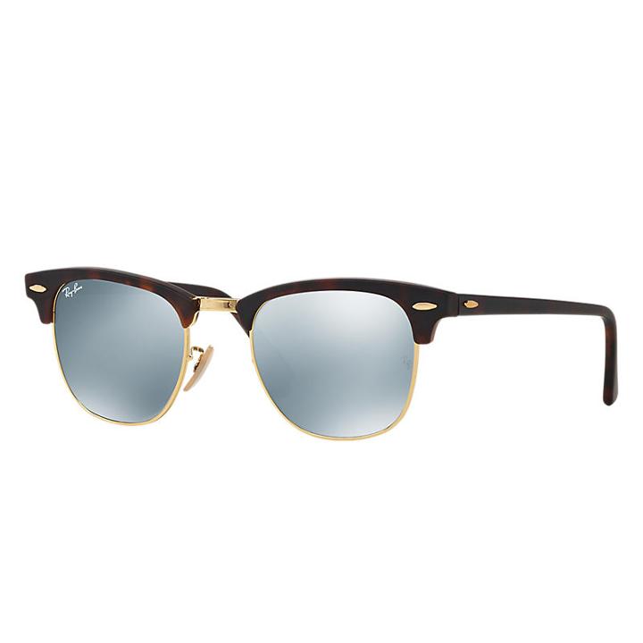 Ray-ban Clubmaster Tortoise Sunglasses, Gray Flash Lenses - Rb3016