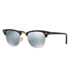 Ray-ban Clubmaster Tortoise Sunglasses, Gray Flash Lenses - Rb3016