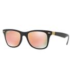 Ray-ban Wayfarer Liteforce Black Sunglasses, Pink Lenses - Rb4195
