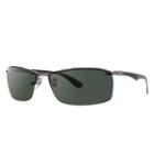Ray-ban Black Sunglasses, Green Lenses - Rb8315