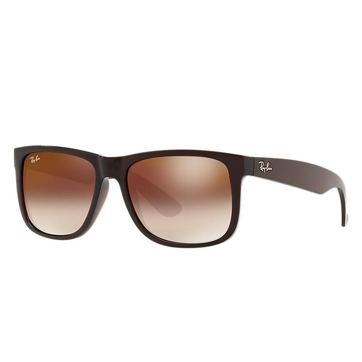 Ray-ban Men's Justin Brown Sunglasses, Brown Sunglasses Flash Lenses - Rb4165