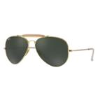 Ray-ban Men's Outdoorsman Ii Gold Sunglasses, Green Lenses - Rb3029