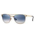 Ray-ban Men's Signet Gold Sunglasses, Blue Lenses - Rb3429m