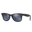 Ray-ban Original Wayfarer @collection Black Sunglasses, Blue Lenses - Rb2140