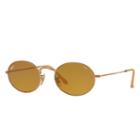 Ray-ban Oval Evolve Copper Sunglasses, Brown Lenses - Rb3547n