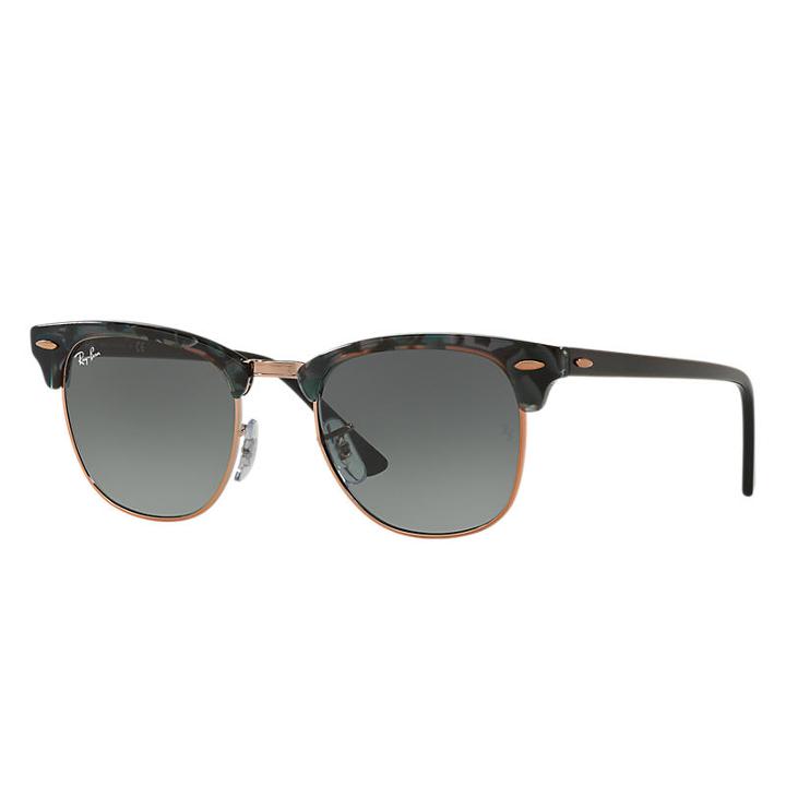 Ray-ban Clubmaster Fleck Black Sunglasses, Gray Lenses - Rb3016