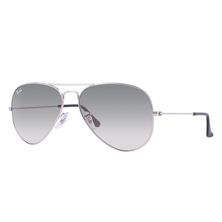 Ray-ban Men's Aviator Silver Sunglasses, Gray Lenses - Rb3025
