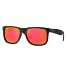 Ray-ban Men's Men's Justin Color Mix Black  Sunglasses, Red Lenses - Rb4165