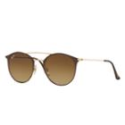 Ray-ban Gold Sunglasses, Brown Lenses - Rb3546