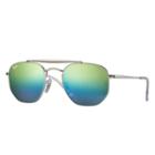 Ray-ban Marshal Silver Sunglasses, Blue Lenses - Rb3648