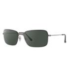 Ray-ban Gunmetal Sunglasses, Green Lenses - Rb3514