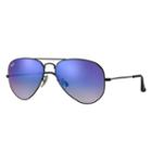 Ray-ban Aviator Black  Sunglasses, Blue Gradient Flash Lenses - Rb3025