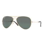 Ray-ban Aviator Folding Ultra Gold Sunglasses, Polarized Green Lenses - Rb3479kq