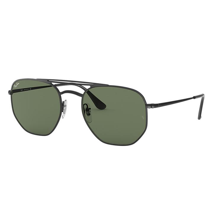 Ray-ban Black Sunglasses, Green Lenses - Rb3609