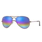 Ray-ban Men's Aviator Mineral Copper Sunglasses, Blue Flash Lenses - Rb3025