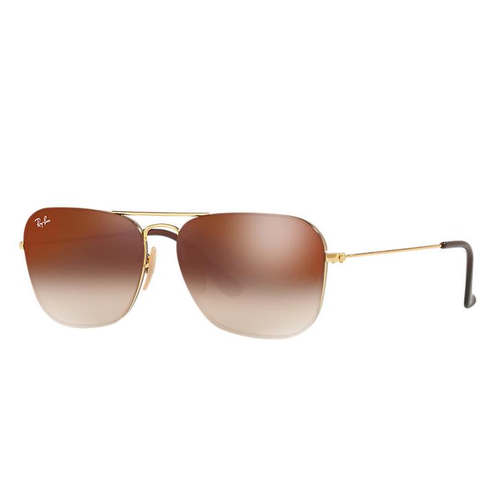 Ray-ban Gold Sunglasses, Brown Lenses - Rb3603