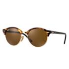 Ray-ban Clubround Black Sunglasses, Brown Lenses - Rb4246