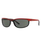 Ray-ban Men's Pred Ator 2 Red Sunglasses Sunglasses, Green Lenses - Rb2027