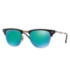 Ray-ban Men's Men's Clubmaster Light Ray Brown  Sunglasses, Green Lenses - Rb8056
