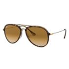 Ray-ban Gold Sunglasses, Brown Lenses - Rb4298
