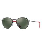 Ray-ban Scuderia Ferrari Collection Black Sunglasses, Green Lenses - Rb3548nm