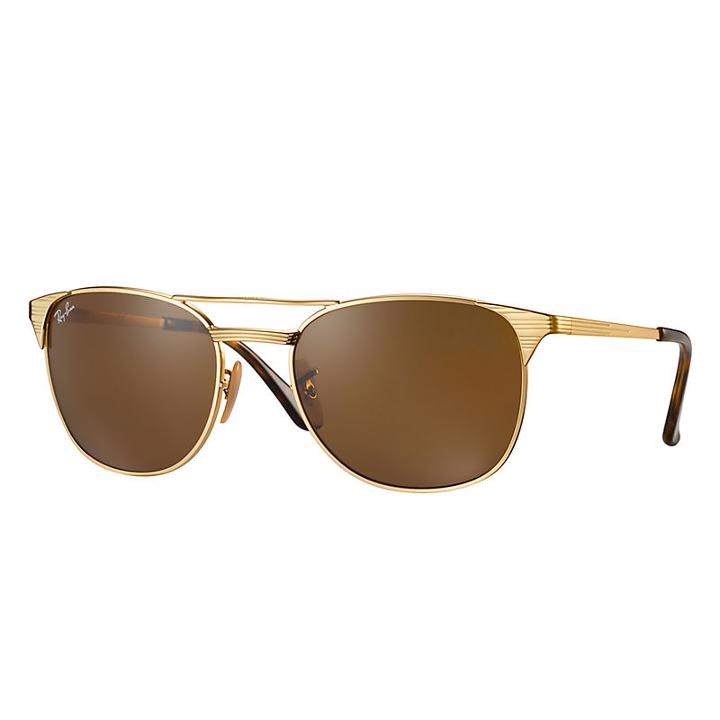 Ray-ban Men's Signet Gold Sunglasses, Brown Lenses - Rb3429m
