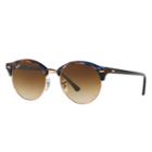Ray-ban Clubround Fleck Black Sunglasses, Brown Lenses - Rb4246