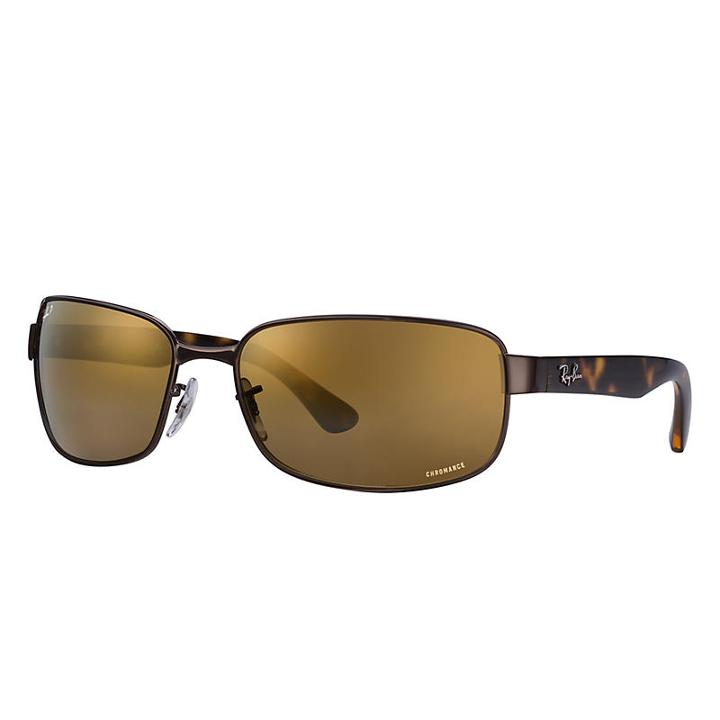 Ray-ban Rb3566 Chromance Tortoise Sunglasses, Polarized Brown Lenses - Rb3566ch
