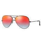 Ray-ban Aviator Black Sunglasses, Orange Flash Lenses - Rb3025