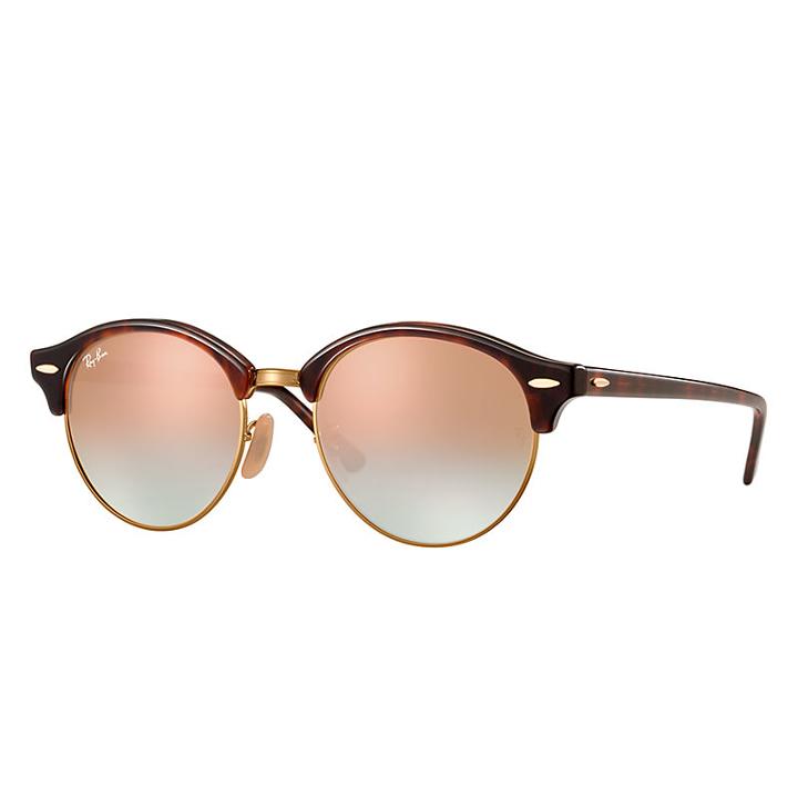 Ray-ban Clubround At Collection Blue Sunglasses, Pink Lenses - Rb4246