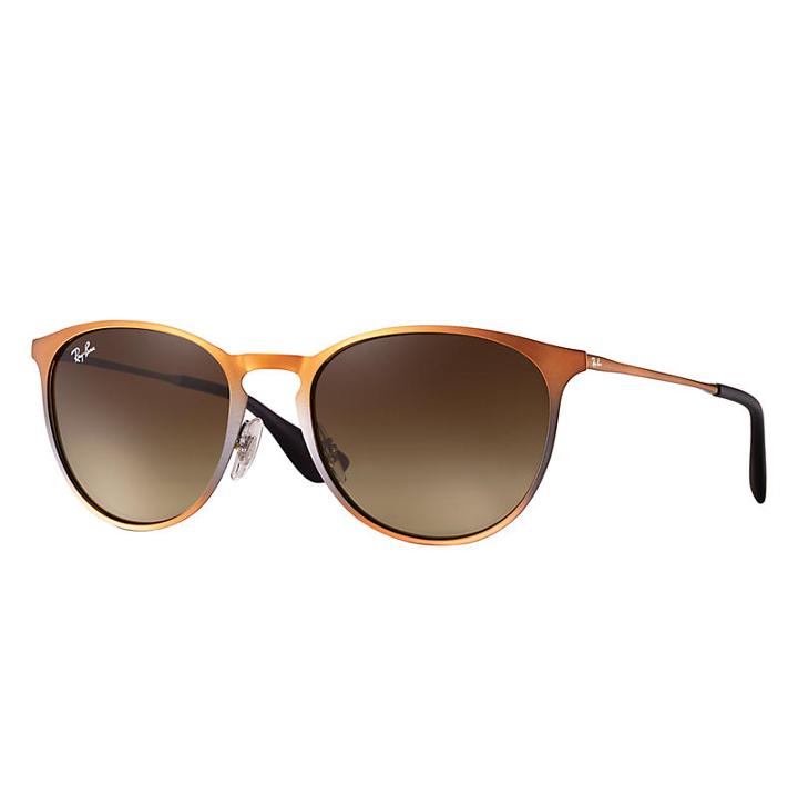 Ray-ban Women's Erika Metal Brown Sunglasses, Brown Sunglasses Lenses - Rb3539