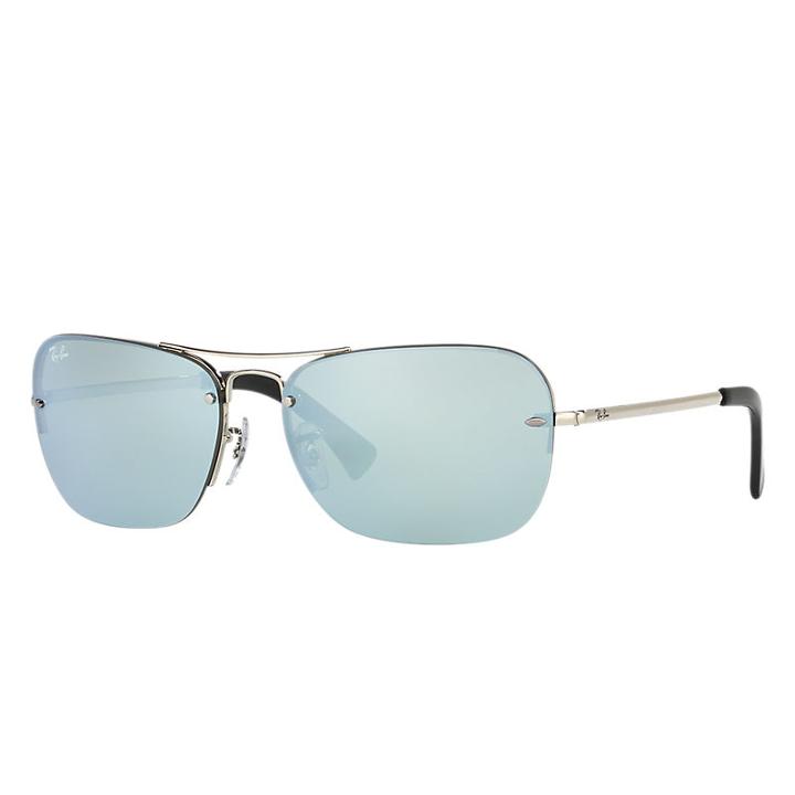 Ray-ban Silver Sunglasses, Gray Lenses - Rb3541