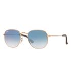 Ray-ban Hexagonal @collection Copper Sunglasses, Blue Lenses - Rb3548n