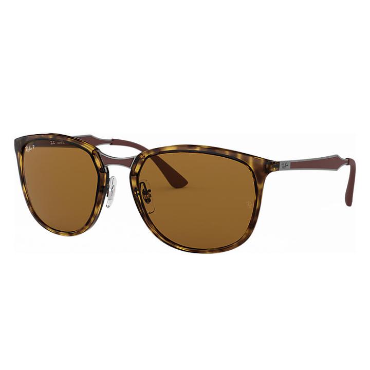 Ray-ban Gunmetal Sunglasses, Polarized Brown Lenses - Rb4299
