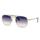 Ray-ban Gold Sunglasses, Violet Lenses - Rb3609
